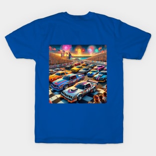 Vintage Race Day 4th of July 80s T-Shirt